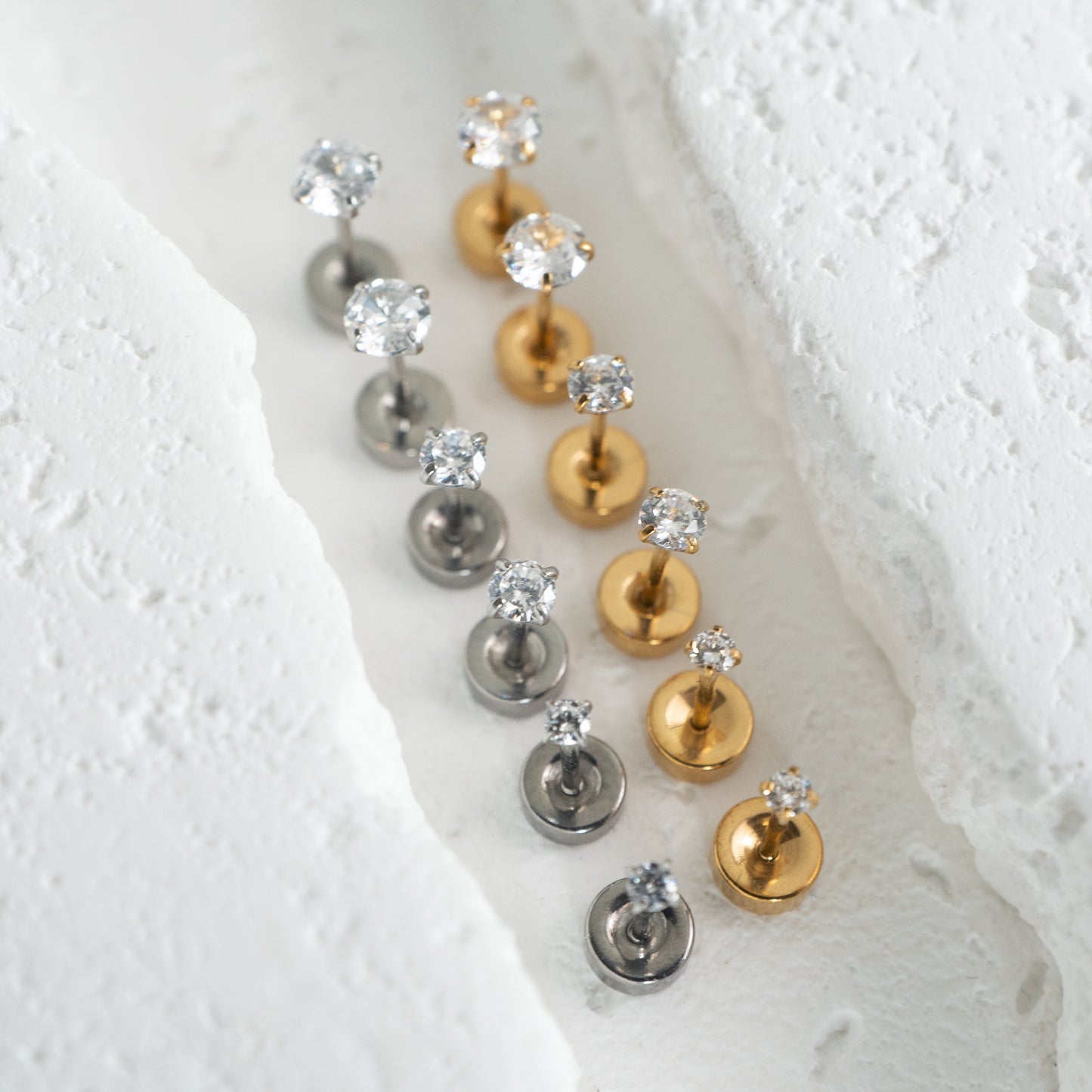 Luxe Flat Back Diamante Studs