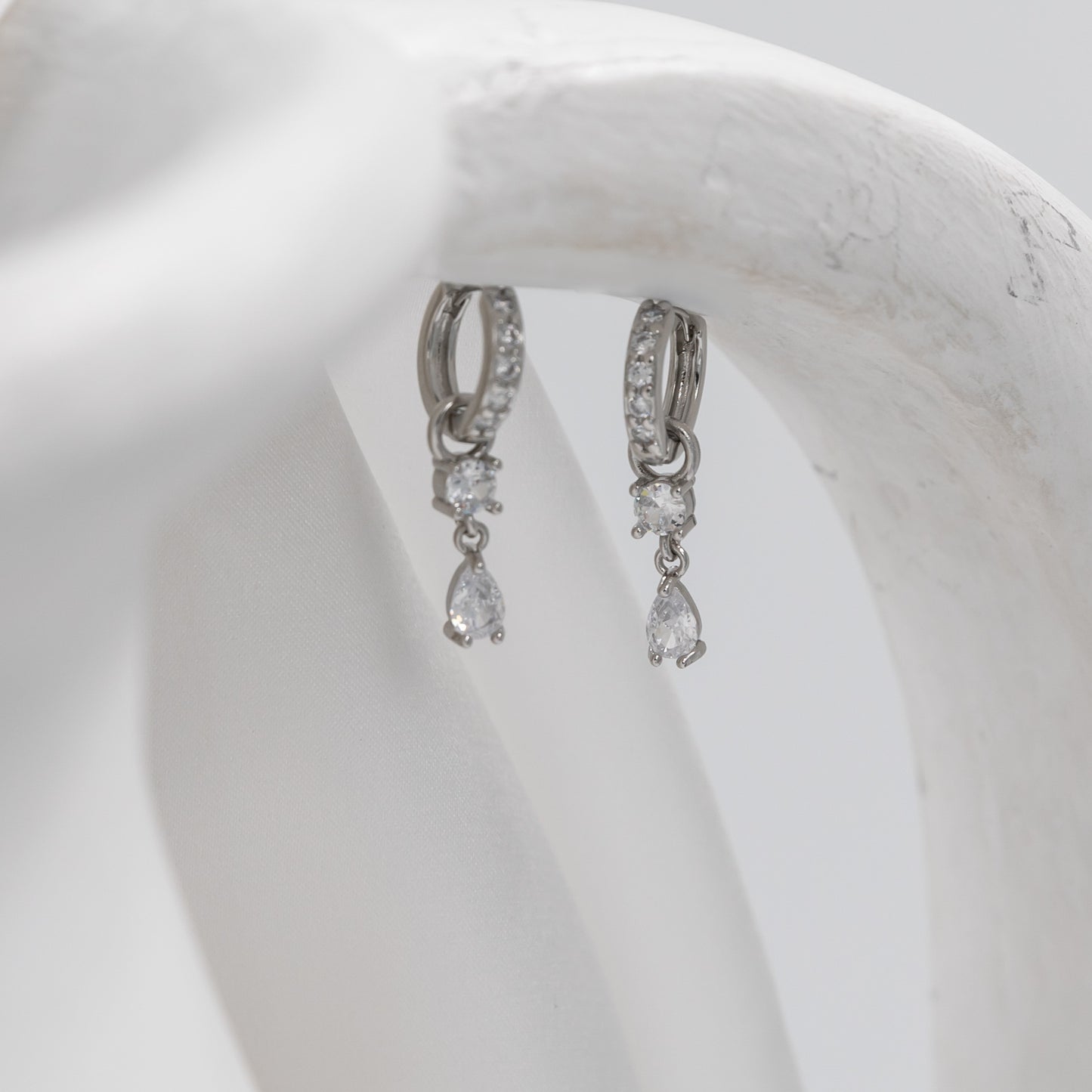 Teardrop Charm Huggie