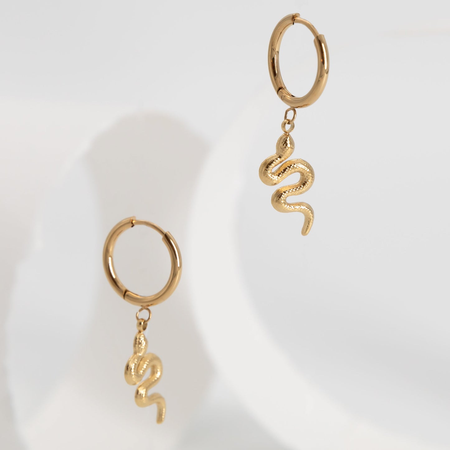 Golden Serpent Earring