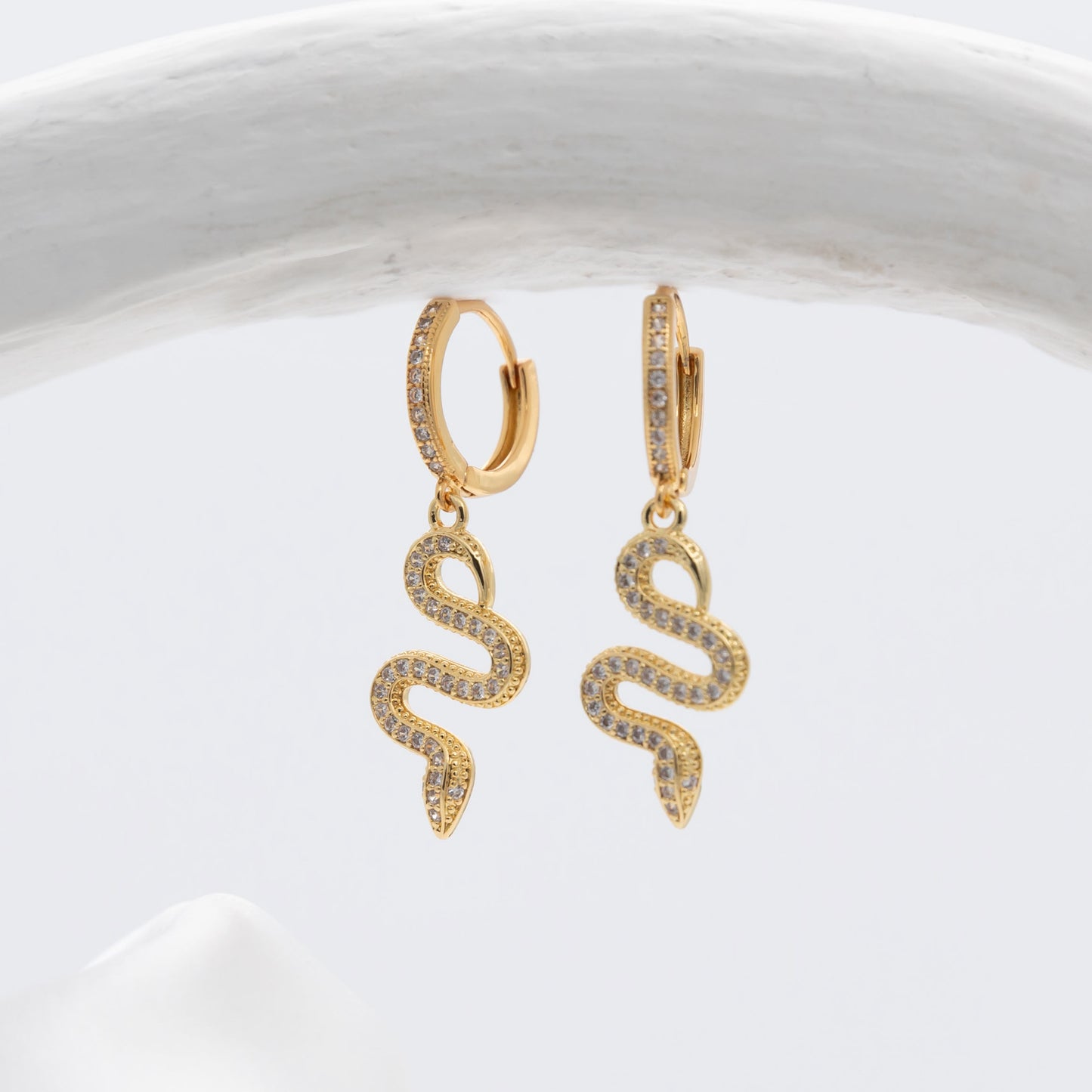 Sparkling Serpent Earring